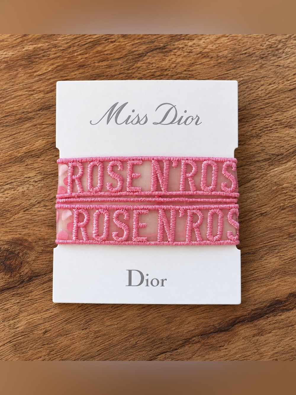 Miss Dior Rose N’Roses Embroidered Ribbon Bracelet / Hair Tie